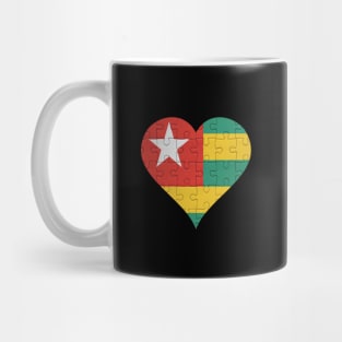 Togolese Jigsaw Puzzle Heart Design - Gift for Togolese With Togo Roots Mug